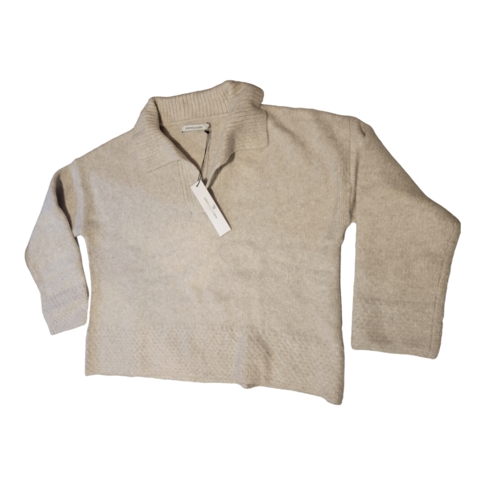 Revolve Clothing Stitches and Stripes Natural Beige Sweater Size Medium NWT